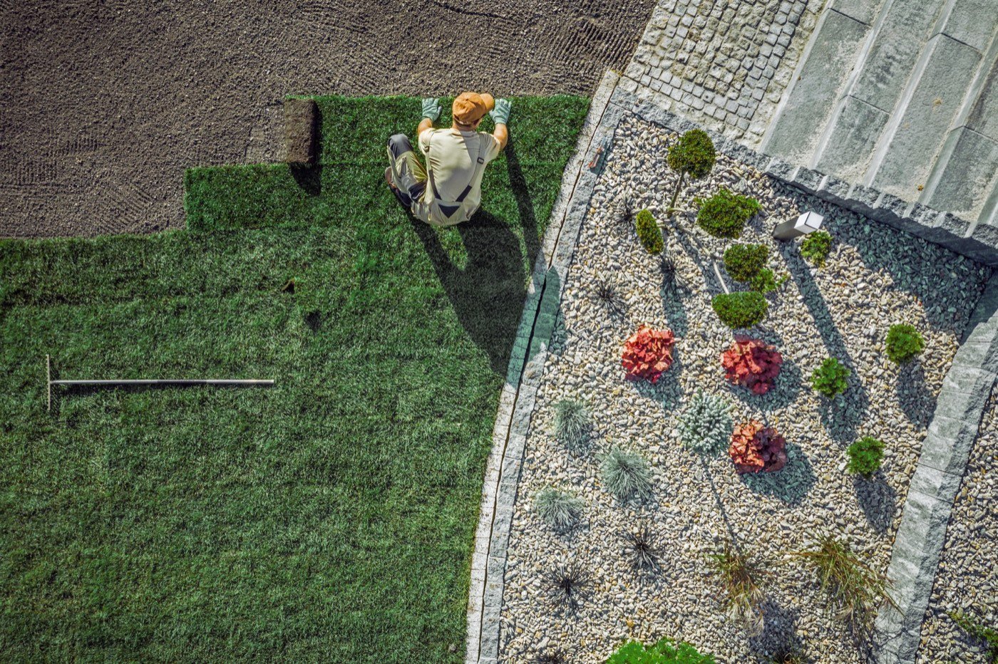Gartenarbeiten im Gange